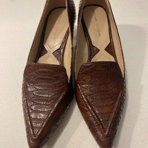 Adrienne Vittadini Scout Pump, Brown Croc Print, Size 8M